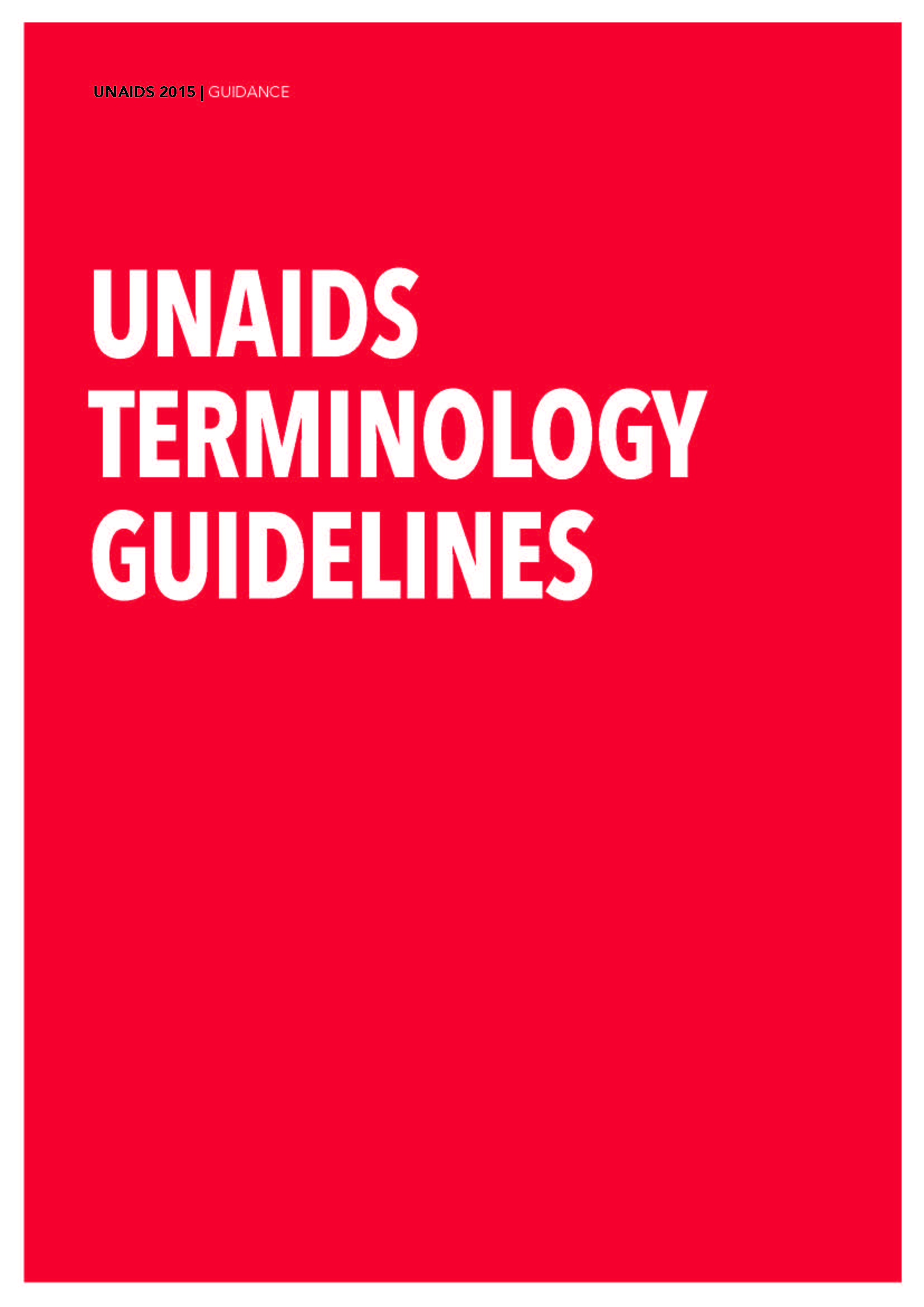 UNAIDS Terminology Guidelines Updates